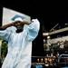 A Skyline graduate dances across the stage during commencement on Monday, June 10. Principal Sulura Jackson asked the student to walk again without dancing. Daniel Brenner I AnnArbor.com